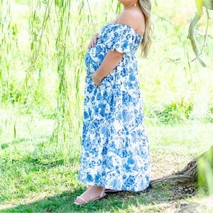 SHEIN Blue Floral Dress - Size XL